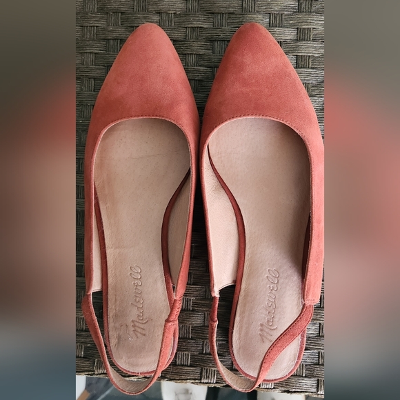 Madewell The Margot Suede Slingback Flats Size 6.5 - Picture 6 of 9